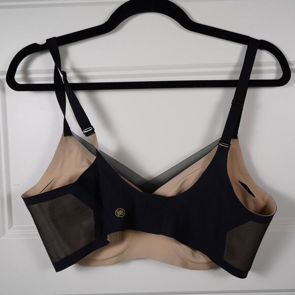Honeylove Womens CrossOver Wireless Convertible Bra In Runway Black/Nude Size L - Picture 2 of 9